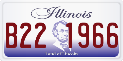 IL license plate B221966
