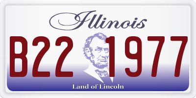 IL license plate B221977