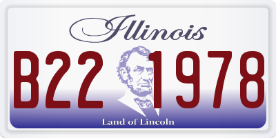 IL license plate B221978