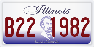 IL license plate B221982