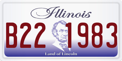 IL license plate B221983