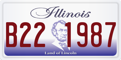 IL license plate B221987