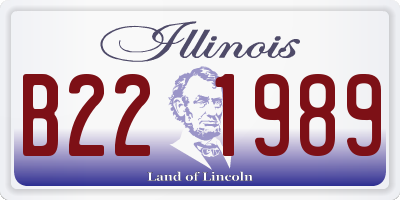 IL license plate B221989