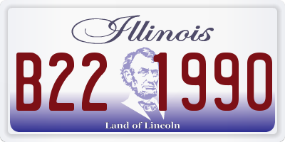 IL license plate B221990
