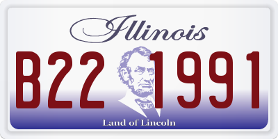 IL license plate B221991