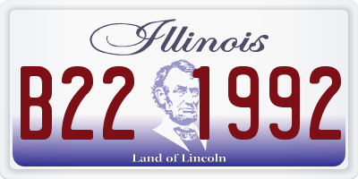 IL license plate B221992