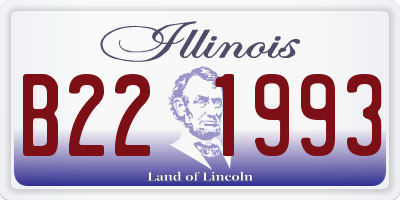 IL license plate B221993