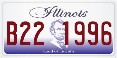 IL license plate B221996
