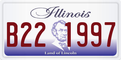 IL license plate B221997