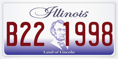IL license plate B221998