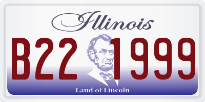 IL license plate B221999