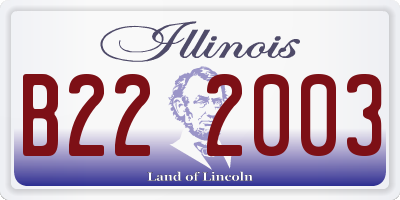 IL license plate B222003