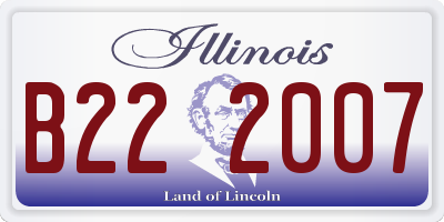 IL license plate B222007