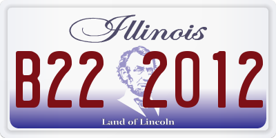 IL license plate B222012