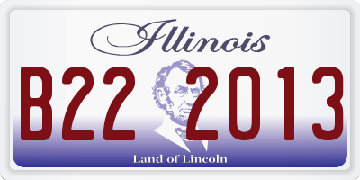 IL license plate B222013