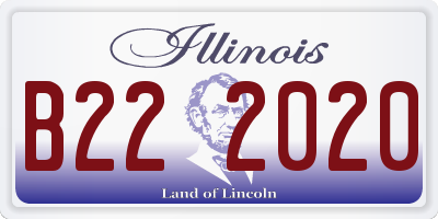IL license plate B222020