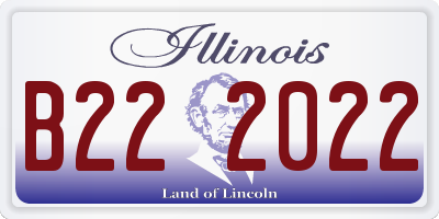 IL license plate B222022