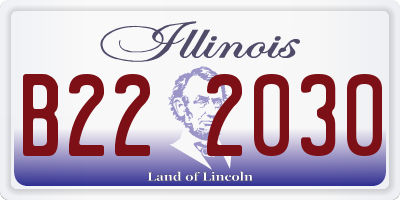 IL license plate B222030