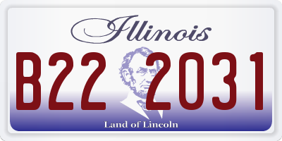 IL license plate B222031