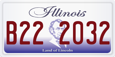 IL license plate B222032