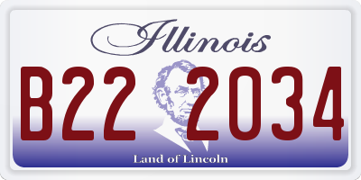 IL license plate B222034