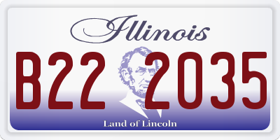 IL license plate B222035
