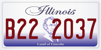 IL license plate B222037