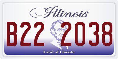 IL license plate B222038