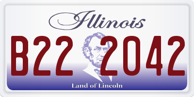IL license plate B222042