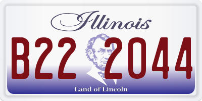 IL license plate B222044