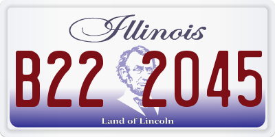 IL license plate B222045