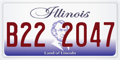 IL license plate B222047