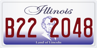 IL license plate B222048