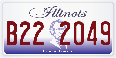 IL license plate B222049