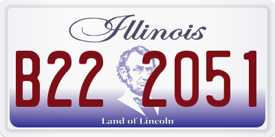 IL license plate B222051
