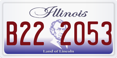 IL license plate B222053