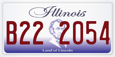 IL license plate B222054