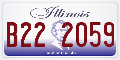 IL license plate B222059