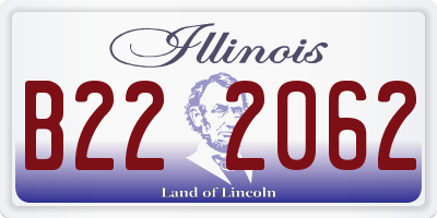 IL license plate B222062
