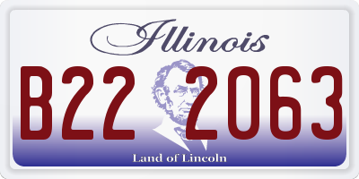 IL license plate B222063