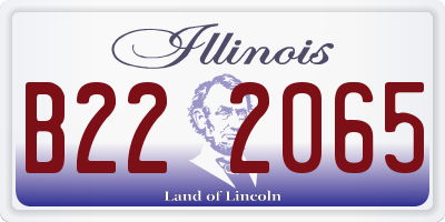 IL license plate B222065