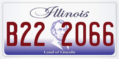 IL license plate B222066
