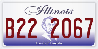 IL license plate B222067