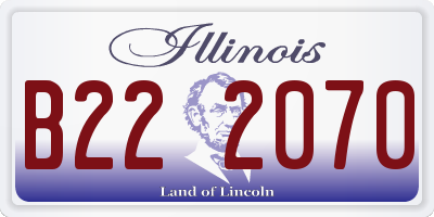 IL license plate B222070