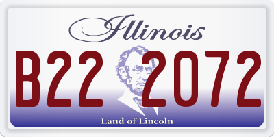 IL license plate B222072