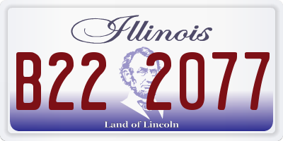 IL license plate B222077