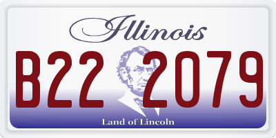 IL license plate B222079
