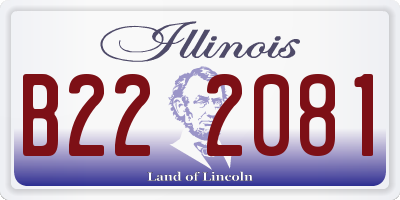 IL license plate B222081