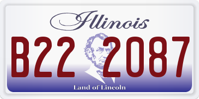 IL license plate B222087
