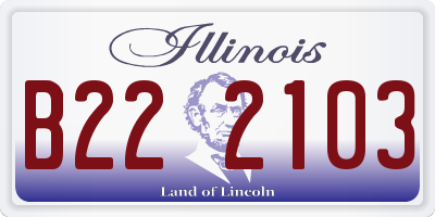 IL license plate B222103